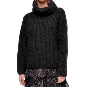 Topshop Turtleneck Rib Knit Sweater